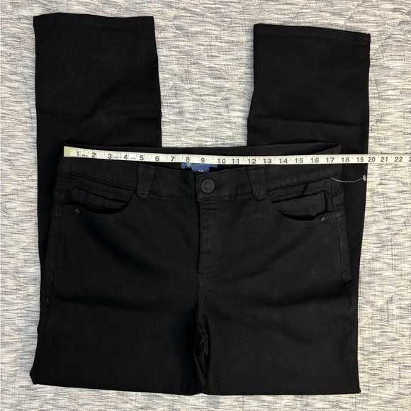 Democracy Womens Black Absolution Straight Leg Stretch Denim Waistband Sz 16 - - Picture 5 of 10